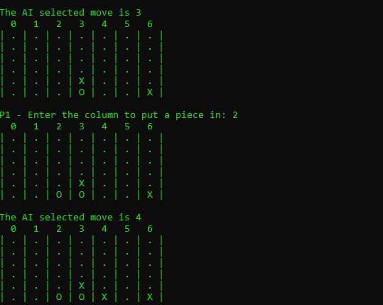 Me playing the MCTS AI at Connect 4 (and losing)